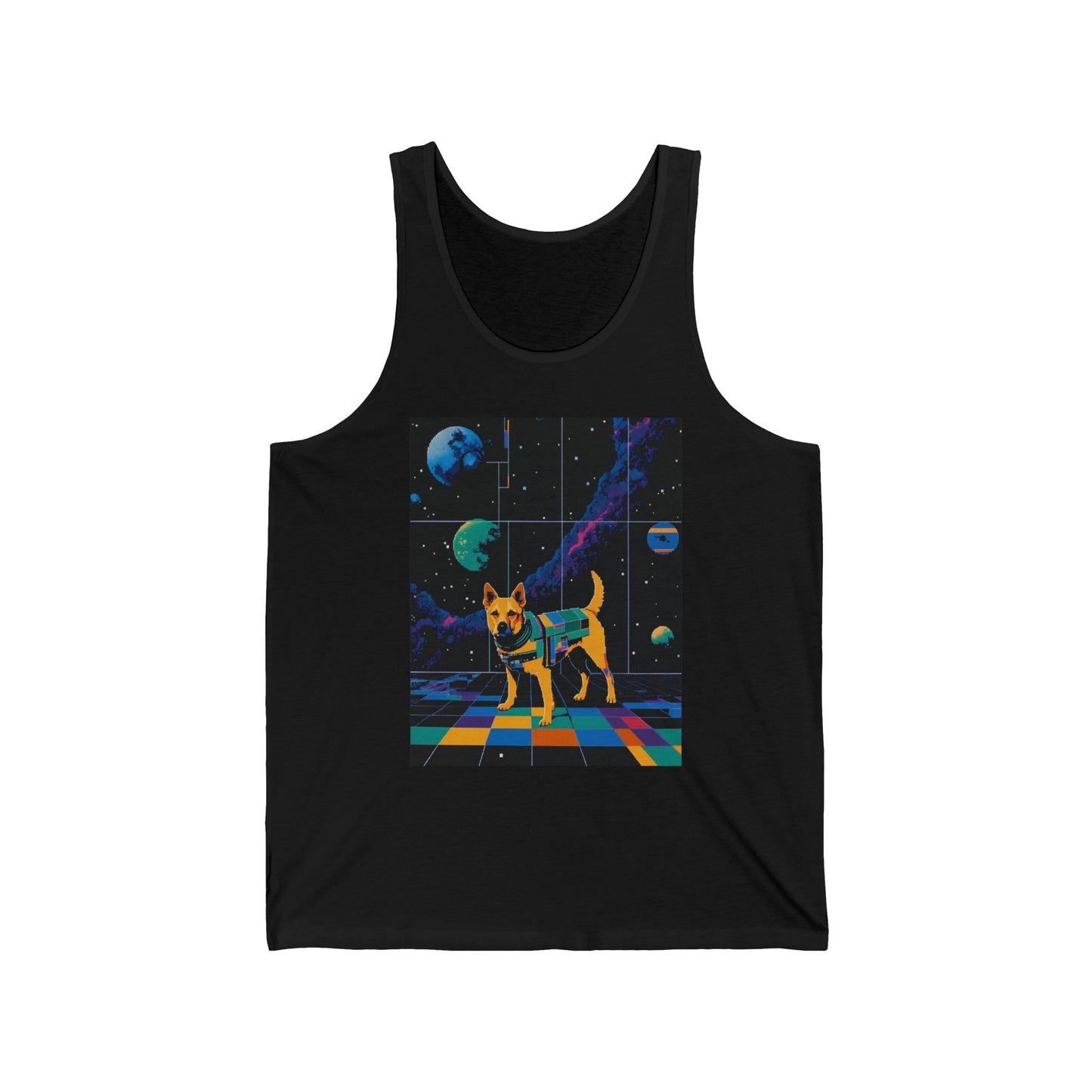 Space dog Unisex Jersey Tank