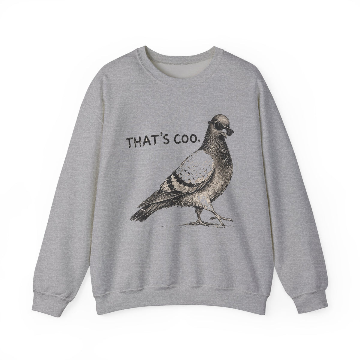 Thats Coo Pigeon Sweatshirt Funny Bird Pun Sketch