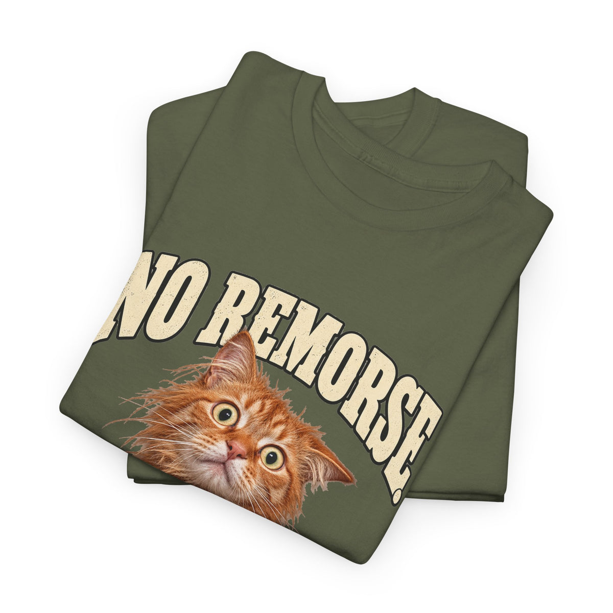 No Remorse Knocking Stuff Over T-Shirt Funny Cat Mugshot Tee