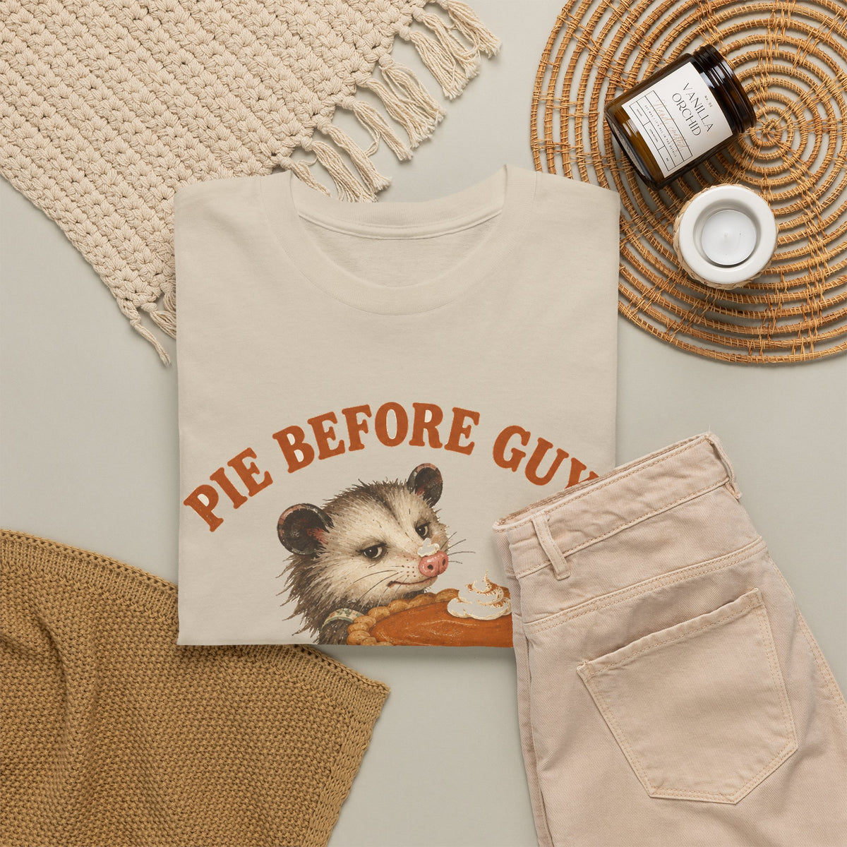 Pie Before Guys Opossum T-Shirt Funny Thanksgiving Possum