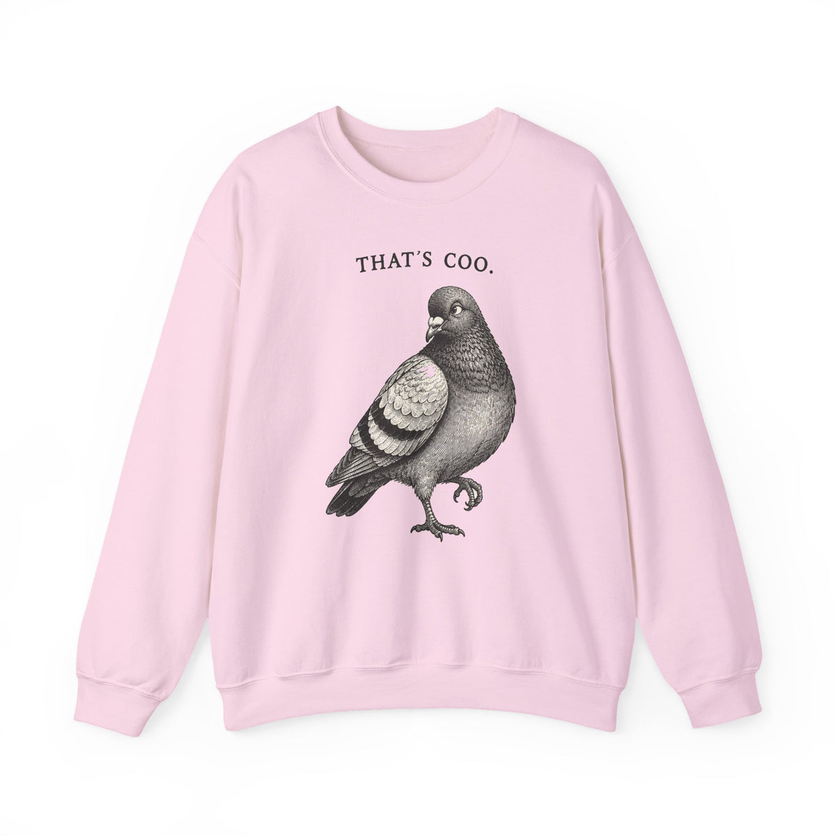 Thats Coo Pigeon Sketch Sweatshirt Minimal Bird Pun