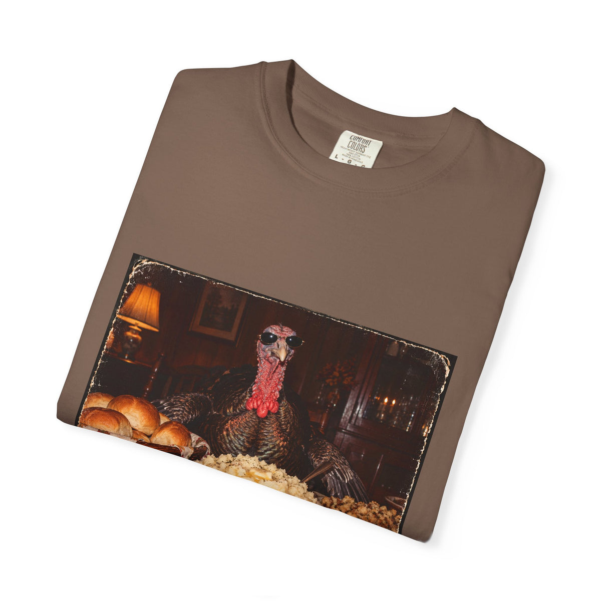 Here for the Sides Funny Thanksgiving Turkey Tee Cool Turkey Sunglasses Side Dishes Meme Shirt