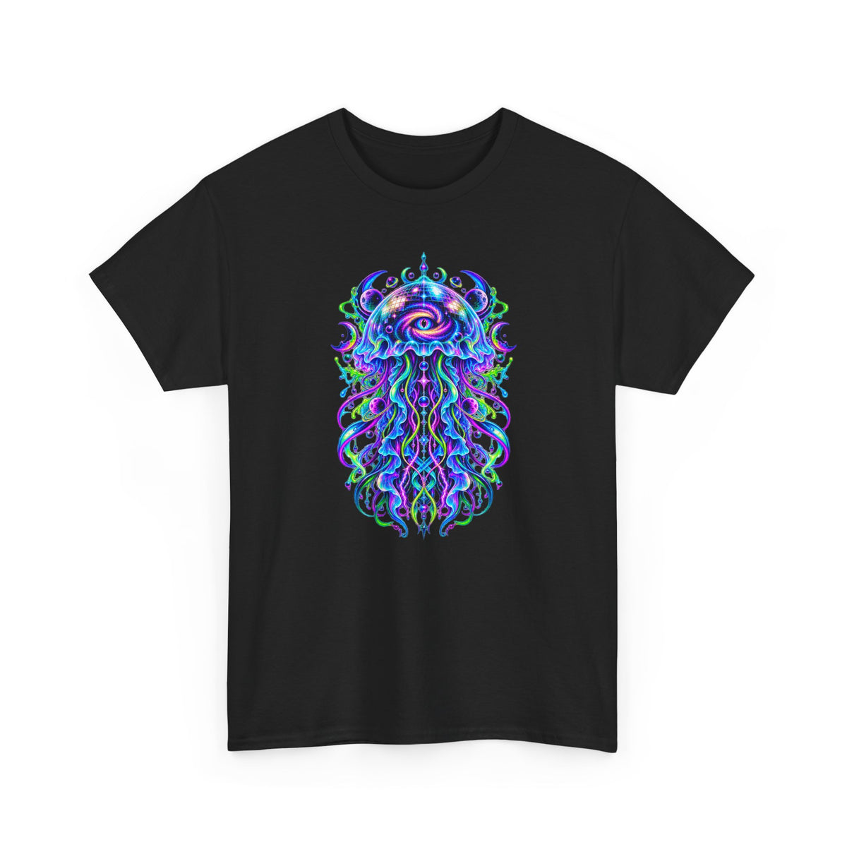 Cosmic Jellyfish T-Shirt Neon Space Psychedelic Disco Eye Tee