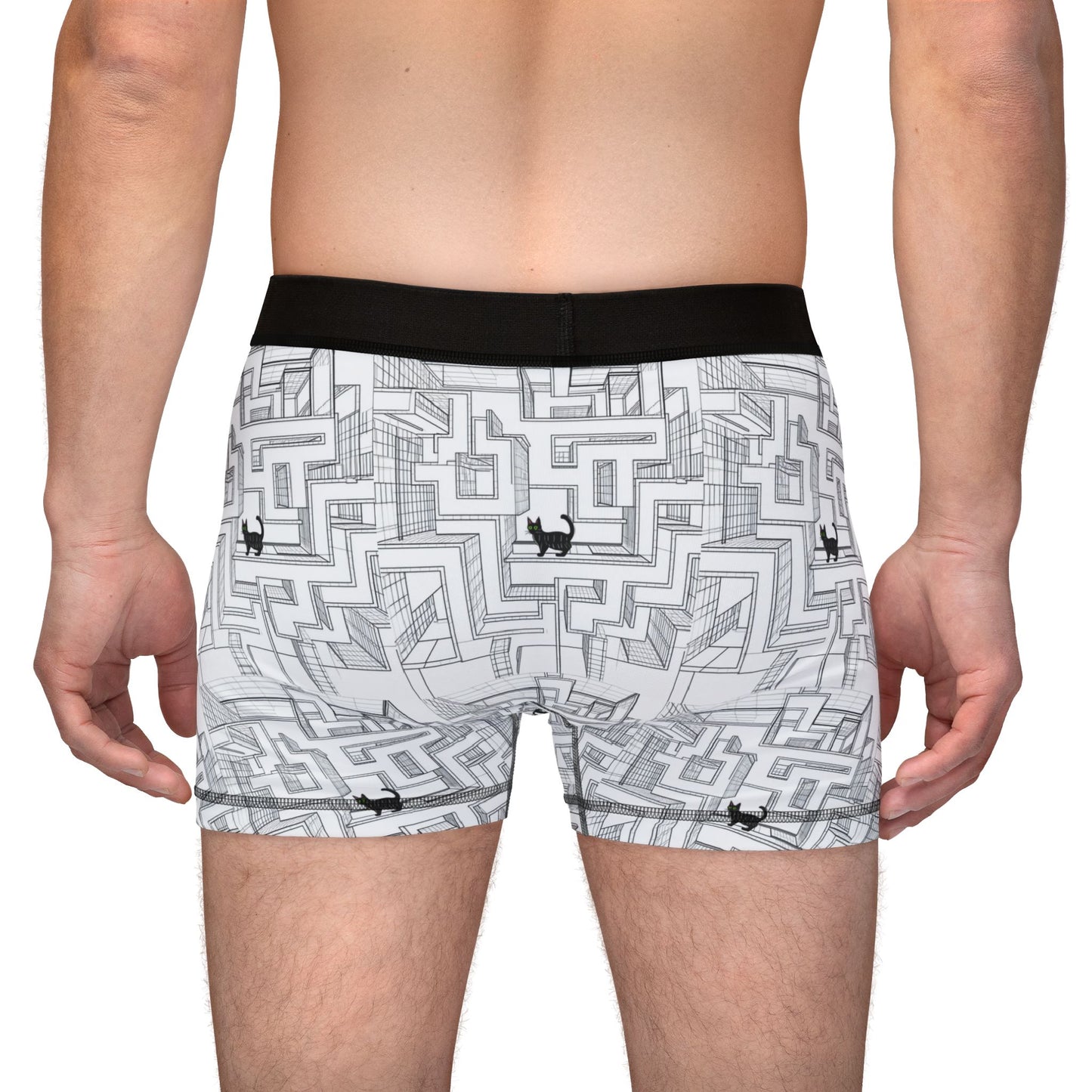 Maze cat Men's Boxers (AOP)