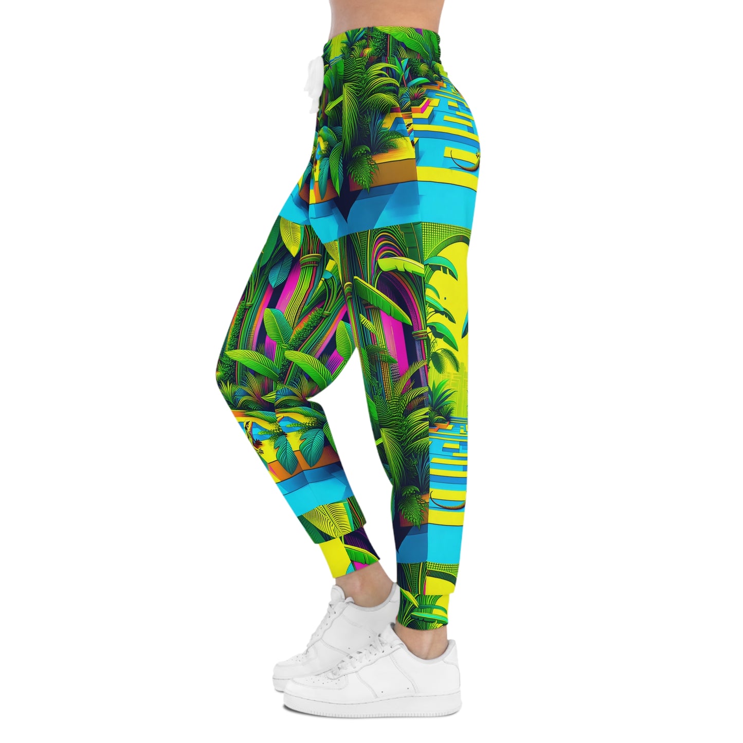 Joggers - Tropical Plants and Lizard Print