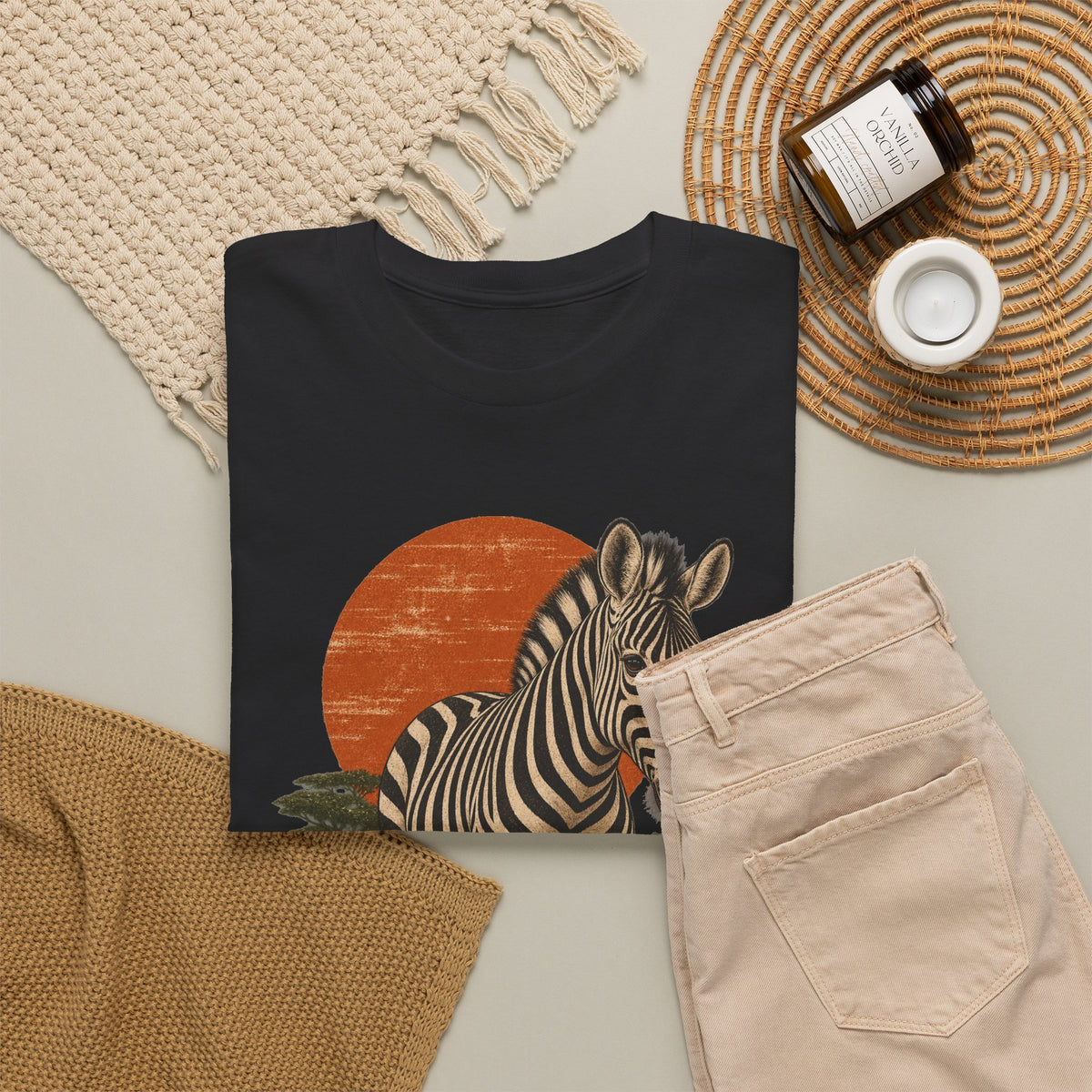 Zebra Acacia Sun T-Shirt African Savanna Wildlife Tee