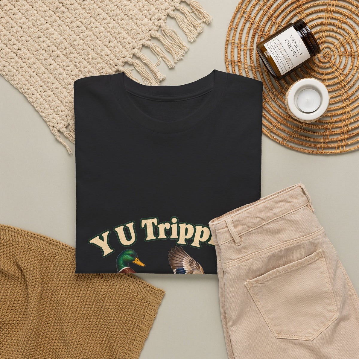 Y U Trippin T-Shirt Funny Mallard Ducks Tripping Pun Tee