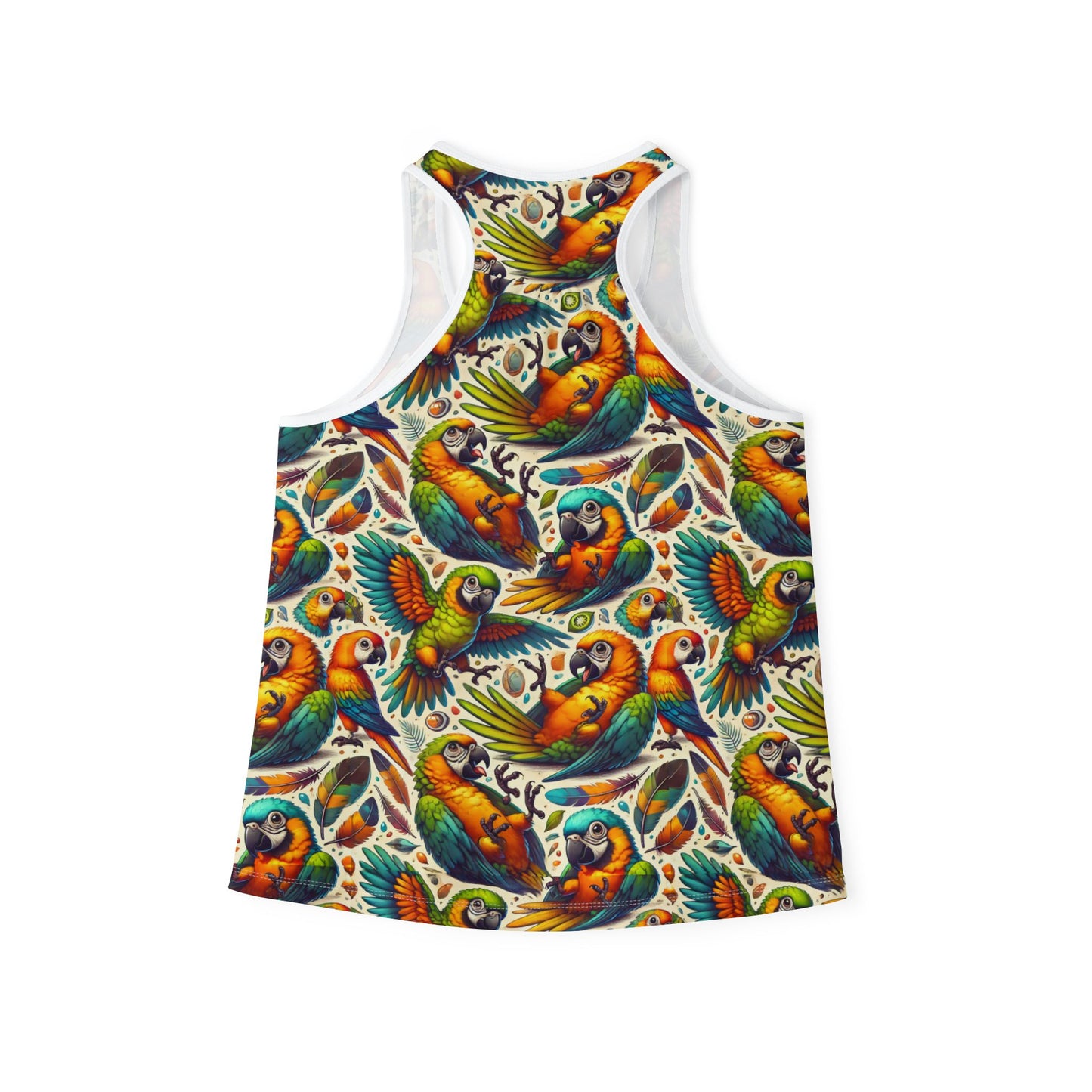 Playful parrots Women's Tank Top (AOP)