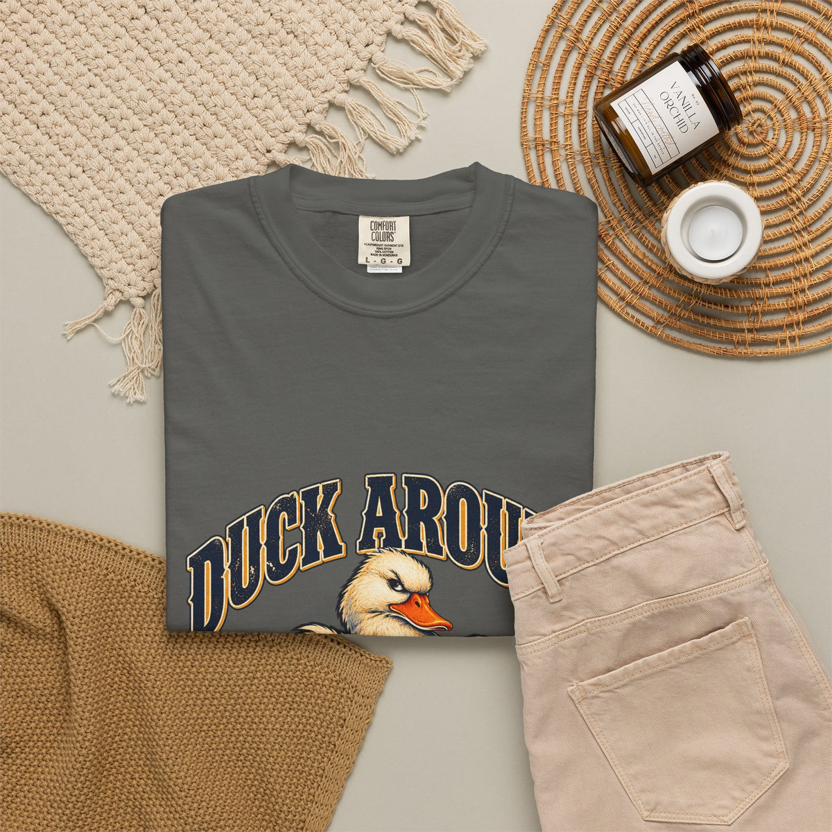 Duck Around and Find Out White Duck Tee Funny FAFO Pun Shirt