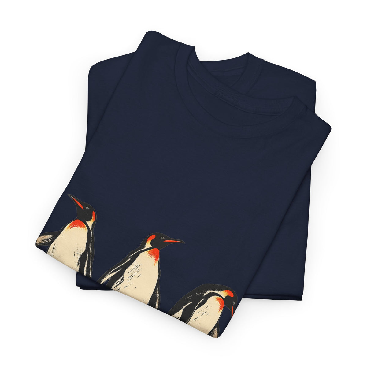 Three Penguins T-Shirt Emperor Penguin Trio Walking on Ice Antarctica Animal Tee