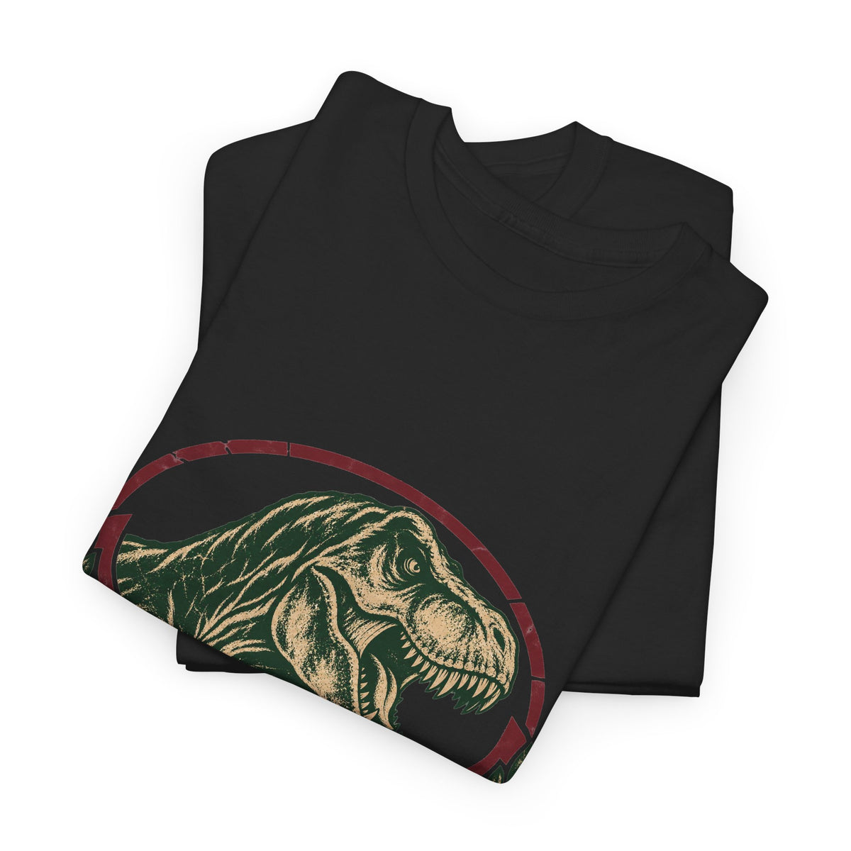 Roaring T-Rex Emblem T-Shirt Vintage Dinosaur Crest Star Tee