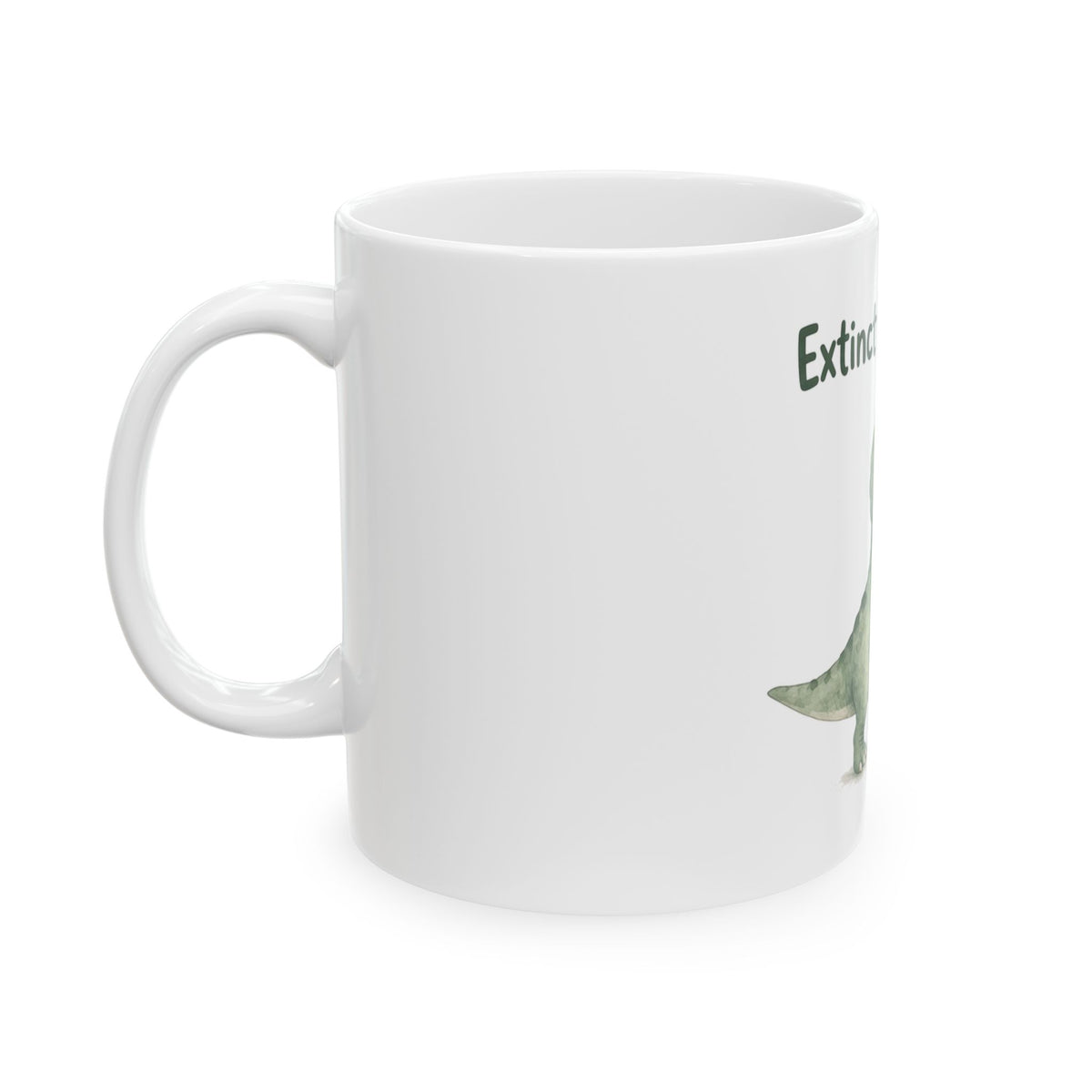 Extinct Before 9 AM Watercolor T-Rex Coffee Mug 11oz 15oz - Cute Dinosaur Mug