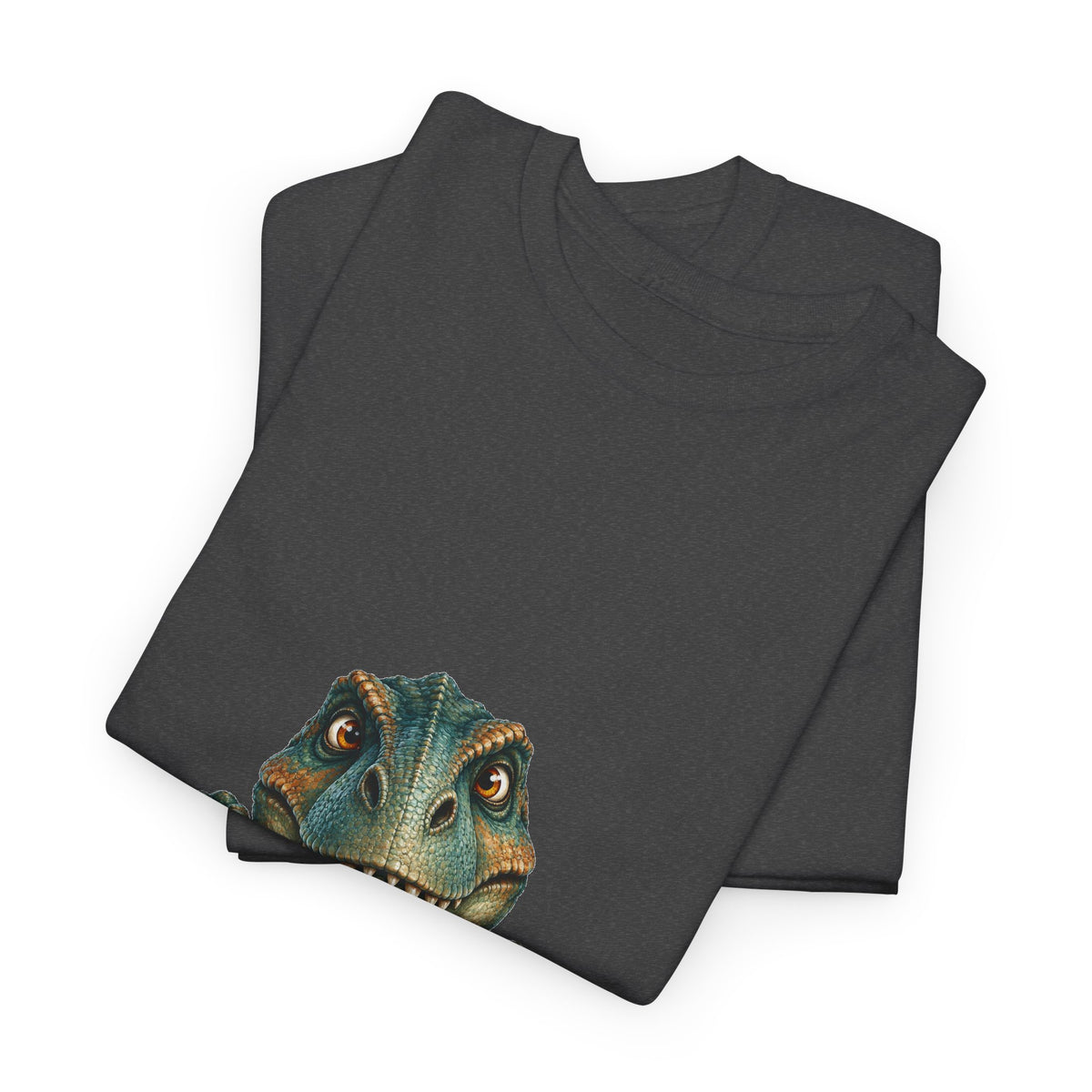 Peeking T-Rex T-Shirt Dinosaur Over Ledge Funny Dino Lover Tee