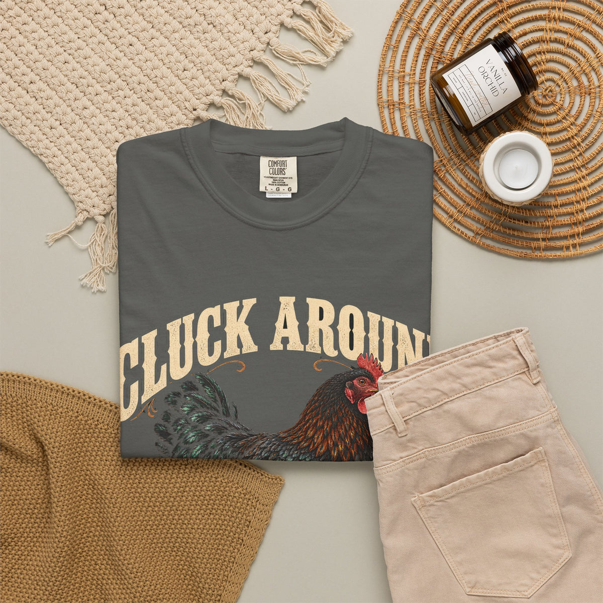 Cluck Around and Find Out Black Hen Tee Funny Chicken FAFO Pun Shirt