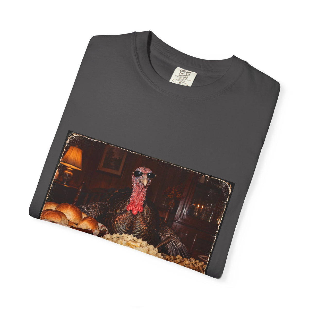 Here for the Sides Funny Thanksgiving Turkey Tee Cool Turkey Sunglasses Side Dishes Meme Shirt