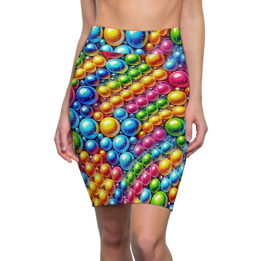 Bubbles Women's Pencil Skirt (AOP)