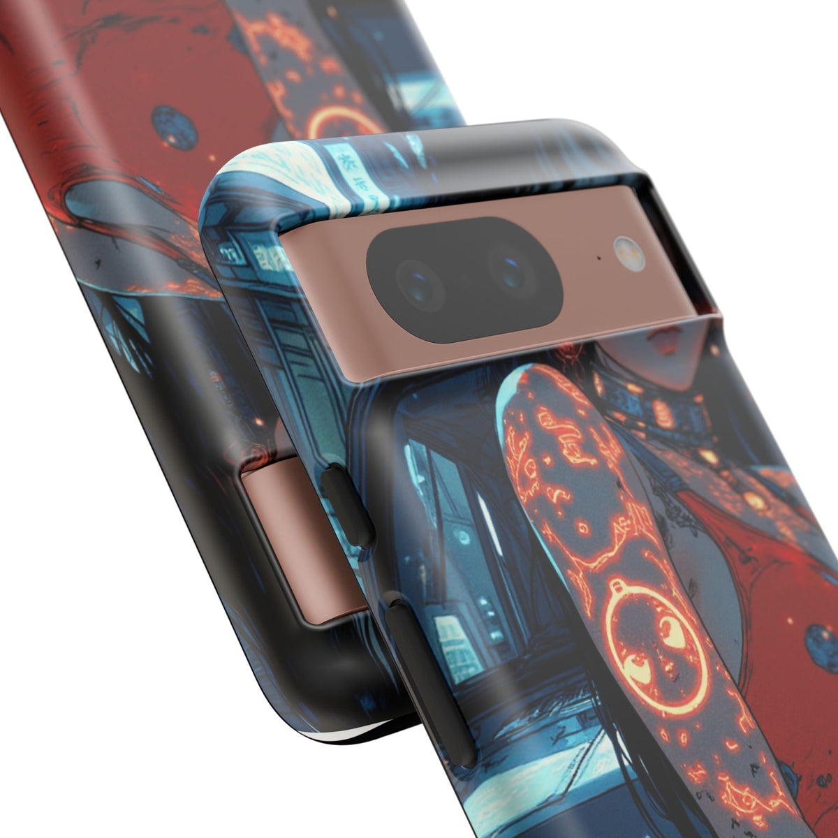 Tattooed Girl Neon Car Tough Phone Case iPhone Samsung Pixel