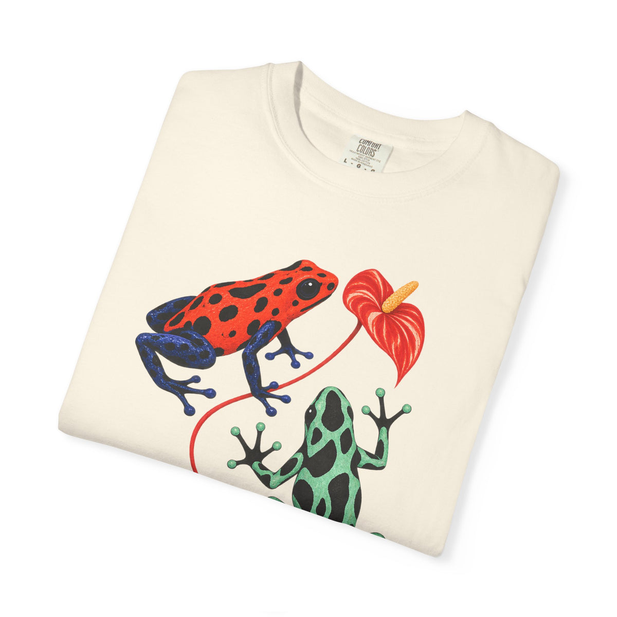 Poison Dart Frogs Anthurium Tee Colorful Dart Frog Red Flower Tropical Wildlife Shirt