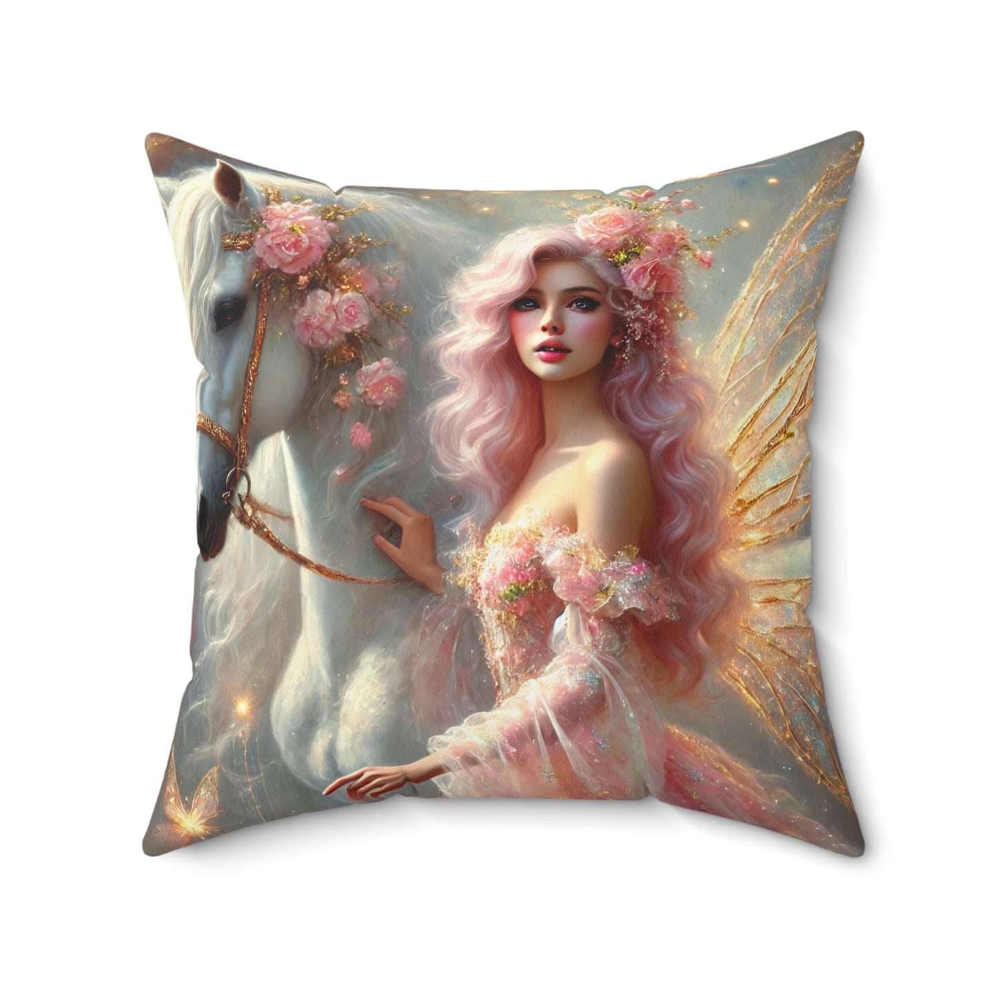 Fairy Spun Polyester Square Pillow