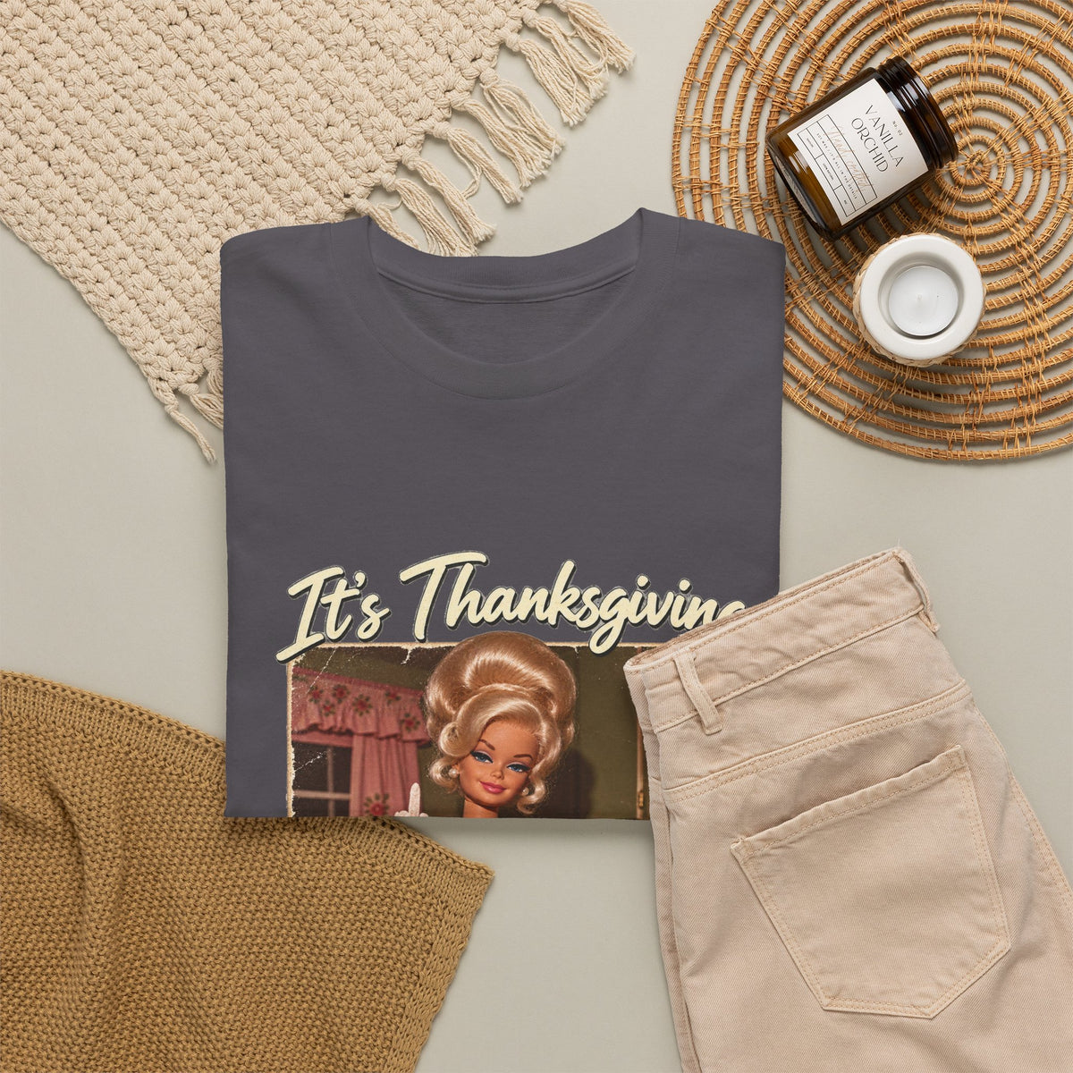 Its Thanksgiving Time to Give Everyone the Bird Funny Tee Retro Blonde Doll Turkey Sarcastic Shirt