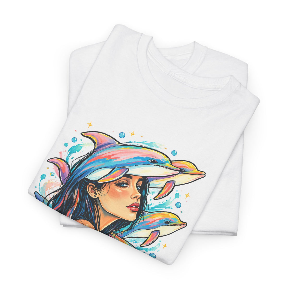 Pastel Dolphin Dream Girl T-Shirt Ocean Dolphins Watercolor Pop Art