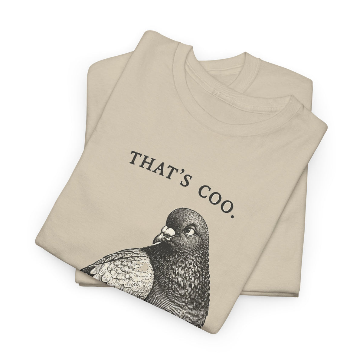 Thats Coo Pigeon Sketch T-Shirt Minimal Bird Pun