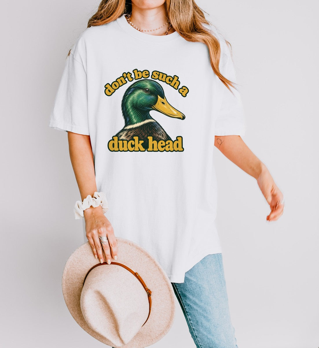 Don't Be Such a Duck Head Mallard Tee Funny Duck Shirt - Comfort Colors tee model v4