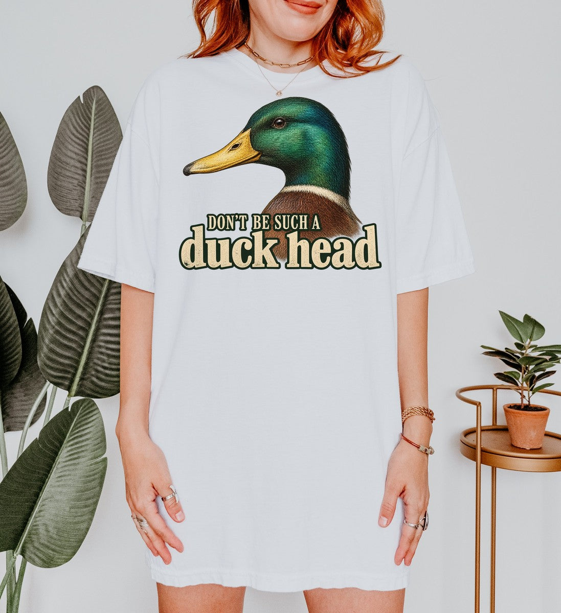 Don't Be Such a Duck Head Vintage Mallard Tee Funny Shirt - Comfort Colors tee model v4